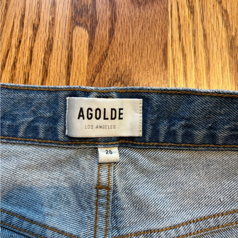 AGOLDE Dame Jeans High Rise Wide Leg Size 28